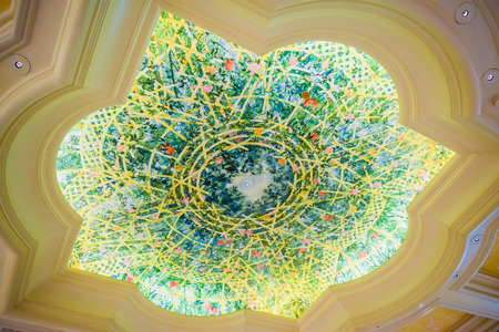 Las Vegas, NV, USA . January 21, 2016: The magnificent Chapter House ceiling, Stained Glassのeditorial素材