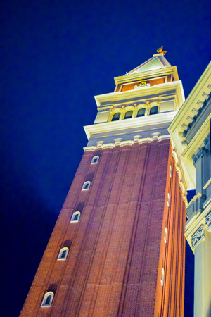 Las Vegas, NV, USA . January 21, 2016:  The Venetian Resort Hotel & Casino. The resort opened on May 3, 1999 with flutter of white doves, sounding trumpets, singing gondoliersのeditorial素材