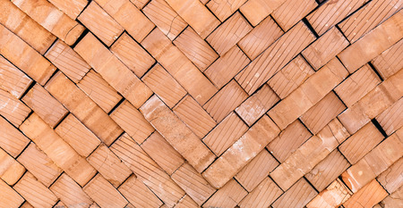 cool brickwork on the market folded in a special wayの写真素材