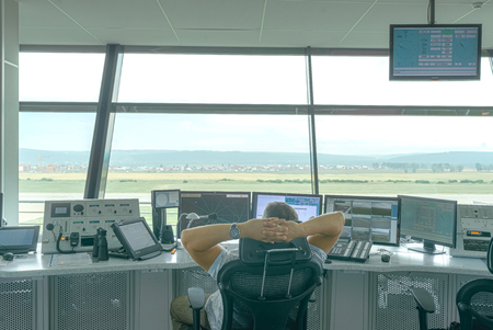 Air Traffic Control ATC at the Irkutsk airportのeditorial素材