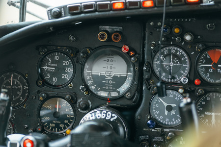 An-24rb - inside the cockpitのeditorial素材