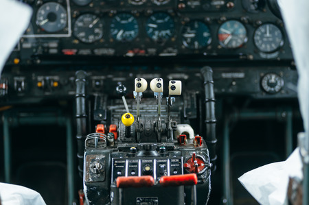 An-24rb - inside the cockpitのeditorial素材