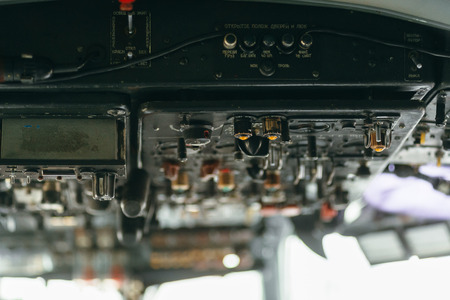 An-24rb - inside the cockpitのeditorial素材