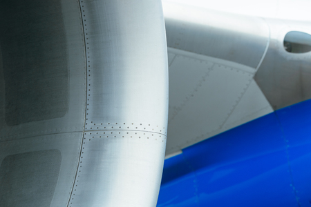  Screw close-up of a turbofan engine の写真素材