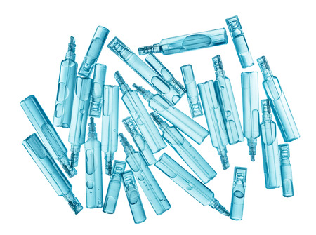 Bufus - plastic drop, ampoule, vial, spray the medicine . Cast resin sealed container filled with a liquid drug . The polymeric material of the container - a chemically inert polyethylene.の写真素材