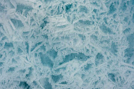 Beautiful pure ice with cracks on the Lake Baikal. Unique, wonderful, clean, cool ice of the largest...