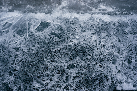 Beautiful pure ice with cracks on the Lake Baikal. Unique, wonderful, clean, cool ice of the largest...