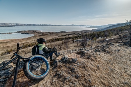 Fatbike. Fat tire bike.の写真素材