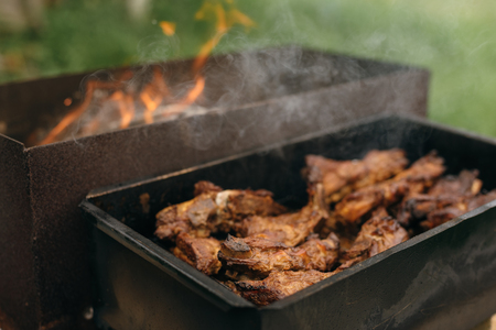 Grilled smoked barbecue.の写真素材