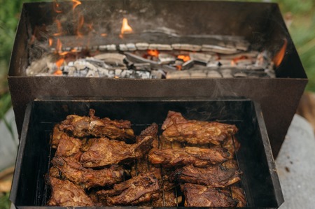 Grilled smoked barbecue.の写真素材