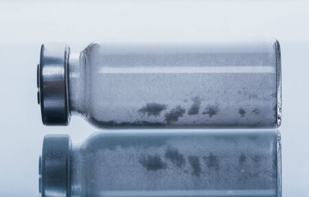 Glass medical ampoule vial for injection.の写真素材