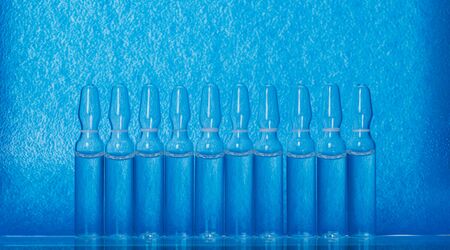 Glass medical ampoule vial for injection.の写真素材