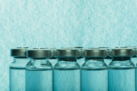 Glass medical ampoule vial for injection.の写真素材