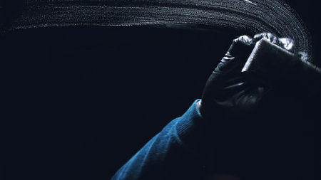 Internal view from inside of the glass a car while being car wash. Washing dishes with a sponge with dishwashing foam gel. Polish, or wash dish.の写真素材