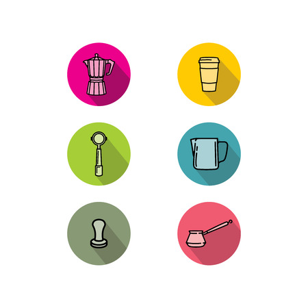 coffee shop icon logo vector isolated on white backgroundのイラスト素材