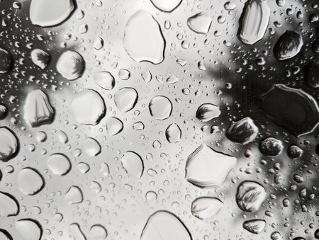 Water drops on glass. Abstract background.