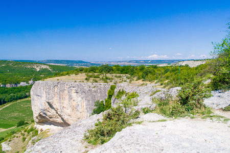Canyon and far. Canyon in the mountains of Crimea.の写真素材
