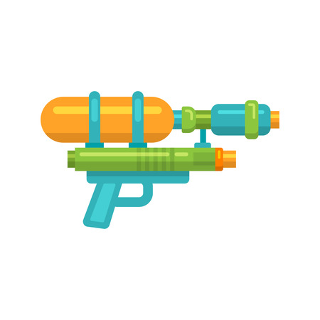 Toy water gun flat icon vector illustration.のイラスト素材