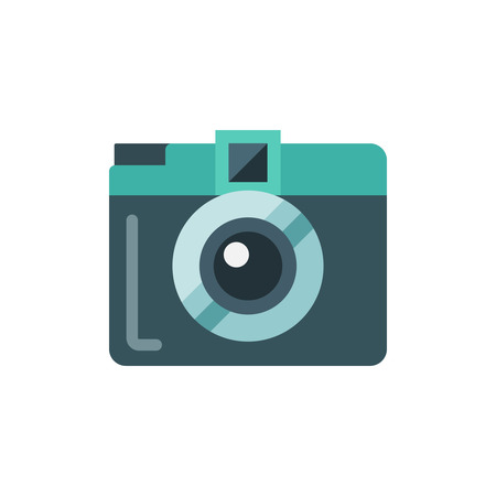 Small camera flat icon vector illustration.のイラスト素材