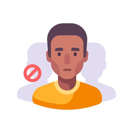Avoid crowded places to prevent infection. Virus prevention flat illustrationのイラスト素材