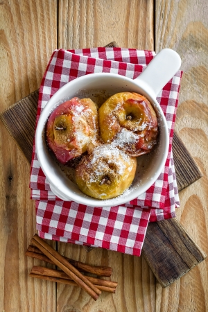 Baked applesの写真素材