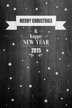 Merry christmas and happy new year on chalkboardの写真素材