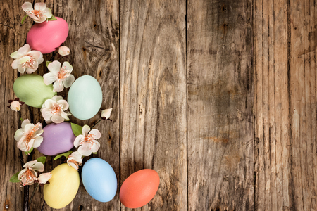 easter eggs backgroundの写真素材