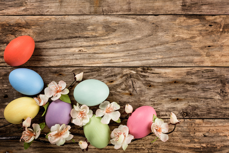 easter eggs backgroundの写真素材