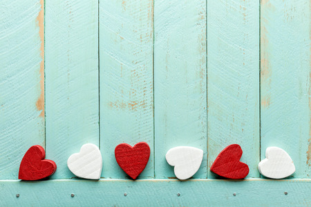 wooden hearts valentine backgroundの写真素材