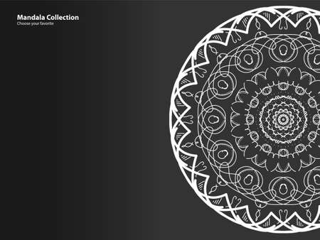 mandala pattern vintage ethnic tribal template style element wallpaper background motif circle art texture print traditional elegant rpund ornament drawing decoration gold meditation flower asianのイラスト素材