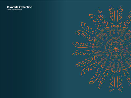 mandala pattern vintage ethnic tribal template style element wallpaper background motif circle art texture print traditional elegant rpund ornament drawing decoration gold meditation flower asianのイラスト素材