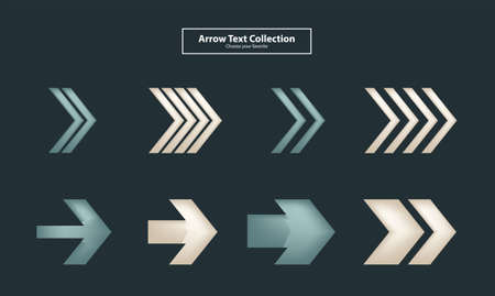 flat design arrow collection vector directional sign icons set collection modern colorful geometricのイラスト素材