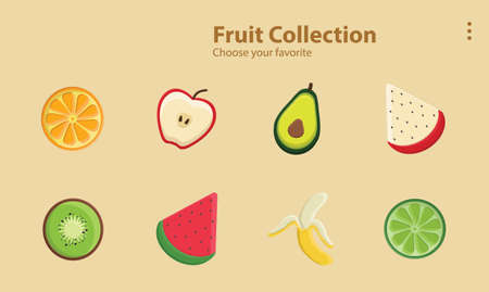 summer element avocado diet product vector fruit cartoon exotic splash tropical market health cuteのイラスト素材