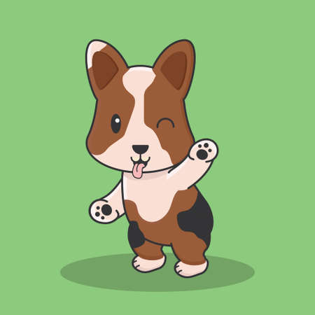 corgi dog cartoon puppy pet collection pug husky maltes beagle rottweiler chihuahua bulldog animalのイラスト素材