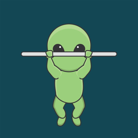 stars space ship alien planet characterのイラスト素材