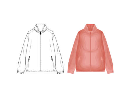 fashion product catalog uniforms mockup sketch vector illustration clothing silhouette icon model upのイラスト素材