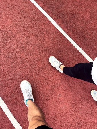 athlete event race sport competition runners speed sprinters run track arena stadiumの写真素材