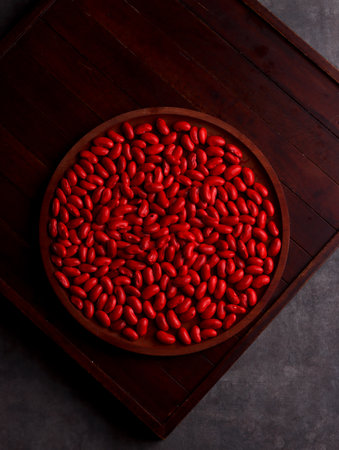 red beans seed adzuki diet japan herbal asia health protein traditional plant ingredients grains rawの写真素材