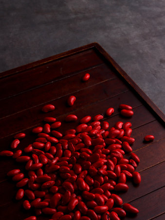 red beans seed adzuki diet japan herbal asia health protein traditional plant ingredients grains rawの写真素材
