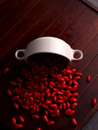 red beans seed adzuki diet japan herbal asia health protein traditional plant ingredients grains rawの写真素材