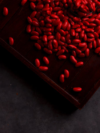 red beans seed adzuki diet japan herbal asia health protein traditional plant ingredients grains rawの写真素材