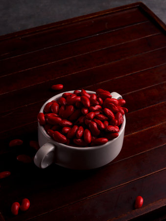 red beans seed adzuki diet japan herbal asia health protein traditional plant ingredients grains rawの写真素材
