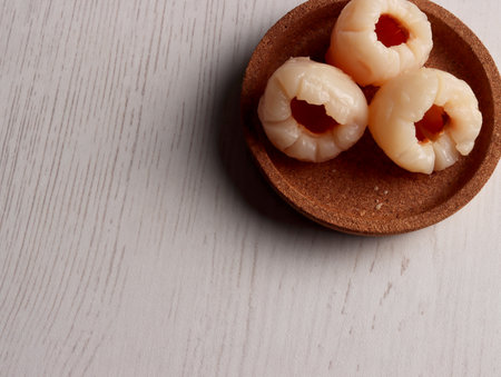 lychee fruit beverage ice menu drink season dessert food exotic juice menu tropical asian businessの写真素材