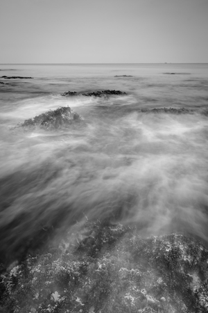 An abstact long exposure sea waveの写真素材