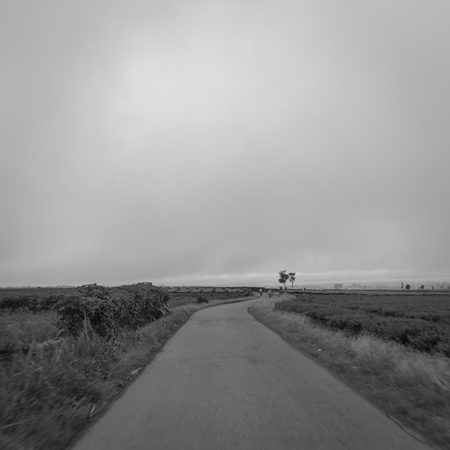 Road that leads to nowhereの写真素材