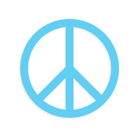 peace icon on Ukrainian flag. Symbol of freedom Symbol of peace, signのイラスト素材