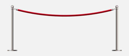 barricade realistic red rope. vector illustration.のイラスト素材