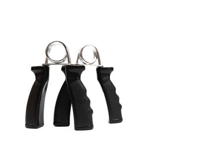Two expander for hands.Hand grip tool isolated on white backgroundの写真素材