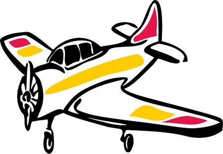 illustration of Small single engine propeller aircraftのイラスト素材