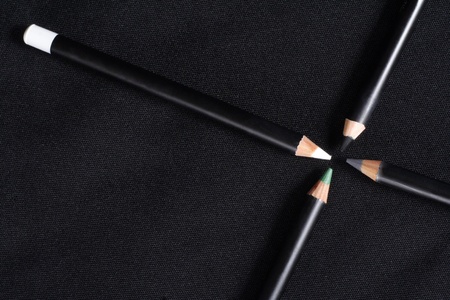 4 pencils for a make-upの写真素材